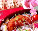 チキンカツ甘辛ソース 春惣菜弁当作り方1写真
