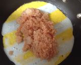 ボーダー柄の卵シート＊卵1コで簡単に作り方4写真