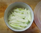 春キャベツの芯とにんにくのオイスター炒め作り方1写真