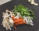 醤油ぽん酢で超簡単☆鮭の野菜あんかけ。作り方1写真