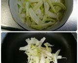 春キャベツの芯とにんにくのオイスター炒め作り方3写真