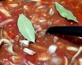 たっぷりきのこのミートソースパスタ。作り方4写真