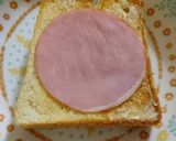 思わず笑顔♪旬の玉ねぎ＆葉でハムトースト作り方2写真