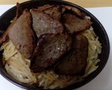 フランス料理風:牛焼肉もやし炒め丼作り方7写真