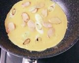 魚肉ソーセージと長ネギの卵とじ作り方4写真
