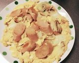魚肉ソーセージと長ネギの卵とじ作り方5写真