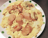 魚肉ソーセージと長ネギの卵とじ作り方5写真