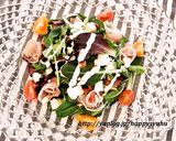 生ハムのミニ薔薇＆ベビーリーフ☆サラダ作り方6写真
