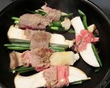 旬のニラと、エリンギの牛肉まき作り方4写真