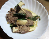 旬のニラと、エリンギの牛肉まき作り方5写真