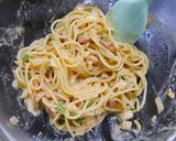 簡単！カルボナーラ風タルタルナポリタン作り方4写真