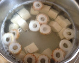 ちくわと豆腐とかいわれのお味噌汁作り方1写真