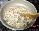 麦味噌クリームパスタ作り方4写真