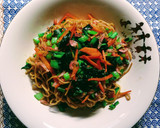 ☆5分で完成☆桜えびと小松菜の焼きそば作り方6写真