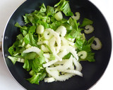 鶏がらスープの素だけ　セロリの中華風炒め作り方2写真