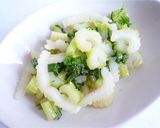 鶏がらスープの素だけ セロリの中華風炒め作り方4写真