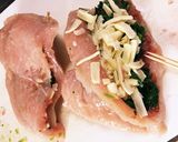 鶏ムネ肉の梅肉ほうれん草チーズの挟み焼き作り方5写真