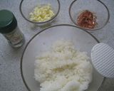 ベーコンチーズの焼きおにぎり♪作り方1写真