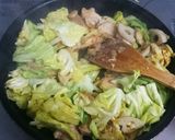 鶏胸肉の新キャベツと蓮根のごま味噌炒め作り方8写真