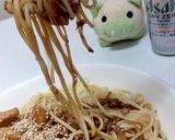 筋肉増量!味噌と納豆の鶏もやしパスタ作り方16写真