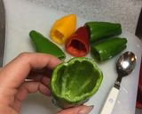 ひと口サイズ♡カラフルピーマンの肉詰め♡作り方1写真