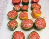 ひと口サイズ♡カラフルピーマンの肉詰め♡作り方4写真