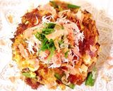 粉なしお好み焼き☆チーズ卵としらす桜海老作り方7写真