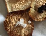 グリーンバナナの粉をトーストに振りかけ！作り方5写真