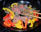 筍とパプリカと牛肉の味噌味炒め作り方4写真