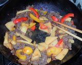 筍とパプリカと牛肉の味噌味炒め作り方6写真
