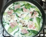 チンゲン菜のクリーム煮♪簡単牛乳と片栗粉作り方11写真