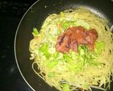 イカの塩辛パスタ〜セロリとニンニクの香り作り方5写真