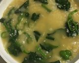 フライパンdeほうれん草とエビのパエリア作り方5写真