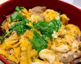 豚肉の卵とじ丼作り方2写真