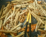 味付け甘め ごぼうと人参のはちみつ金平作り方4写真