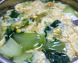 ぱぱっと出来ちゃう♪青梗菜のとろ卵スープ作り方4写真