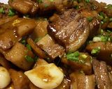 手早く簡単！バラ肉とレンコンの煮もの☆作り方4写真
