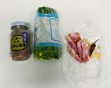 マンガ飯～塩辛とベーコンと菜の花パスタ～作り方1写真