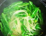 マンガ飯～塩辛とベーコンと菜の花パスタ～作り方4写真