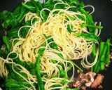 マンガ飯～塩辛とベーコンと菜の花パスタ～作り方5写真