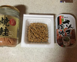 納豆&鮭フレーク&さんまの蒲焼きの3色丼作り方1写真