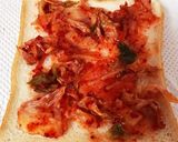 朝食に！最強♡キムマヨチーズトースト作り方1写真