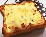 朝食に！最強♡キムマヨチーズトースト作り方4写真