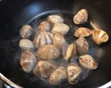生海苔風味 浅利と菜の花で和のパスタ作り方3写真