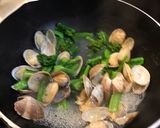 生海苔風味 浅利と菜の花で和のパスタ作り方4写真