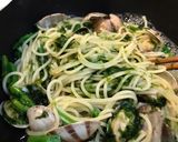 生海苔風味 浅利と菜の花で和のパスタ作り方6写真