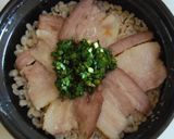 ニラとチャーシューの麦飯作り方2写真