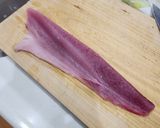 ガスコンロで炙るカツオのタタキ作り方1写真