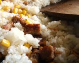 ハンバーグ入り☆スピードオムライス作り方1写真