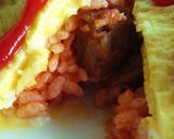ハンバーグ入り☆スピードオムライス作り方2写真
